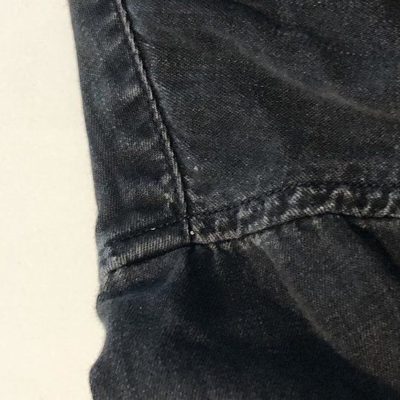 Madewell Black Denim Front Ruffle Button Up Shirt Top Women Size Small - Picture 9 of 16